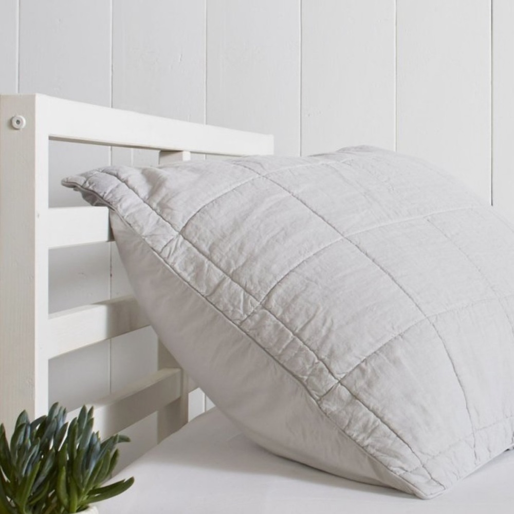 Hearth & Hand box stitched sham in Jet gray
